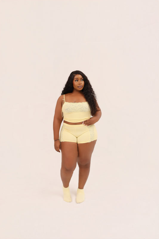Butter Glow Singlet & Short Set